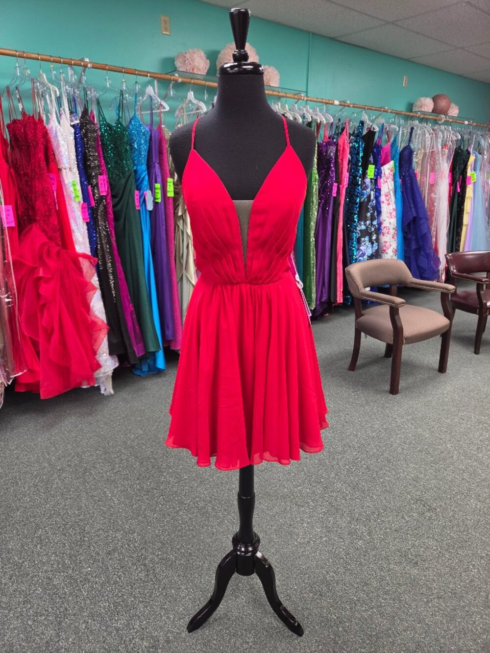 Homecoming Short Dress Lucci Lu 984911 Size 12 Red Formal